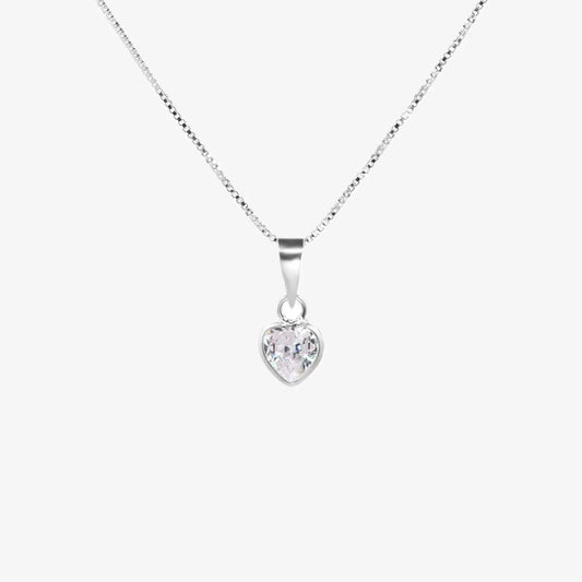 Collar plata 925 para mujer Antonella corazon fondo blanco