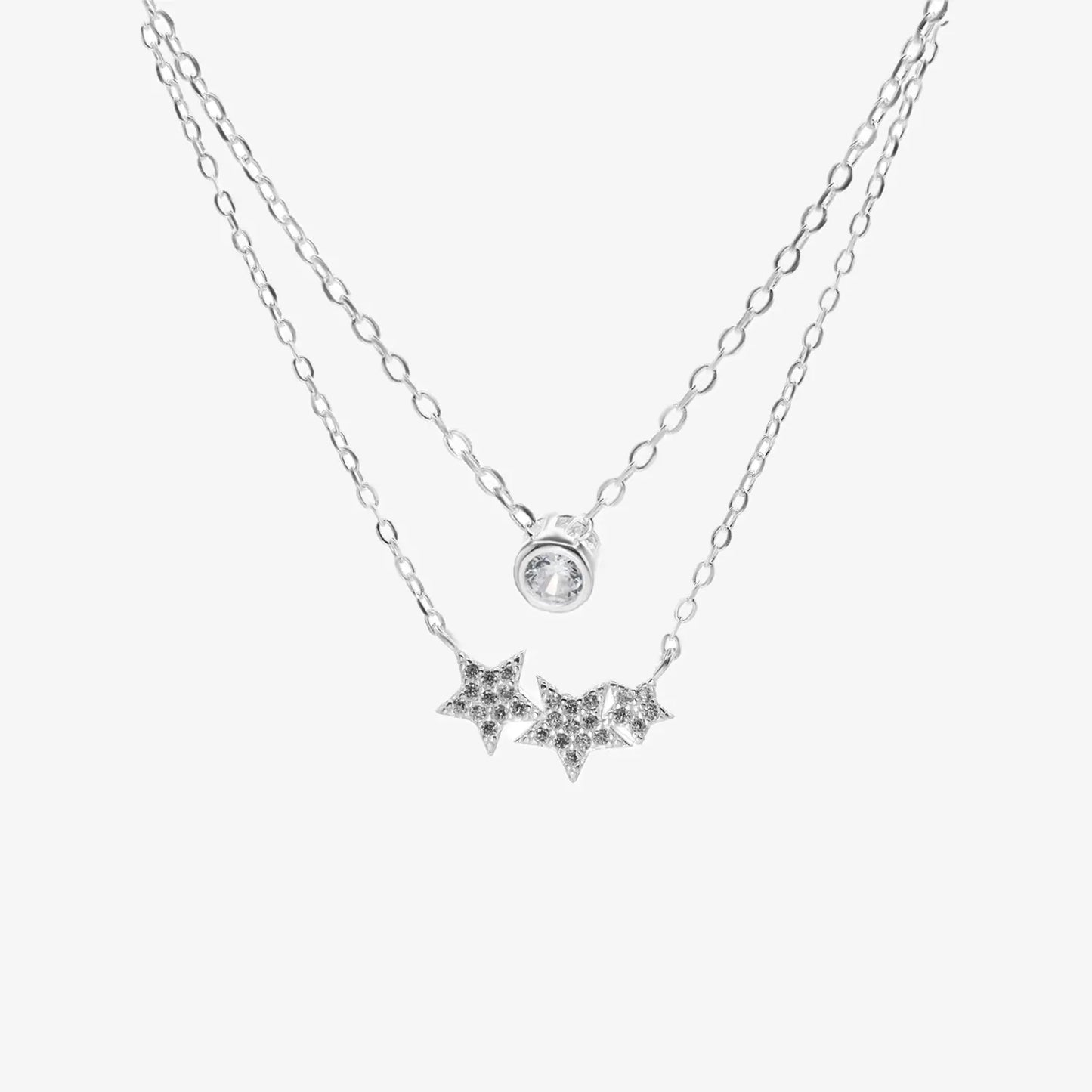 Collar plata 925 para mujer Estelar fondo blanco