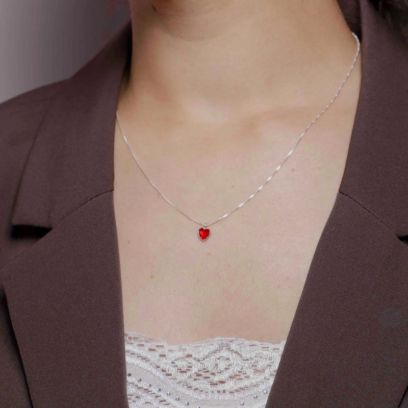 Collar plata Ambar Red