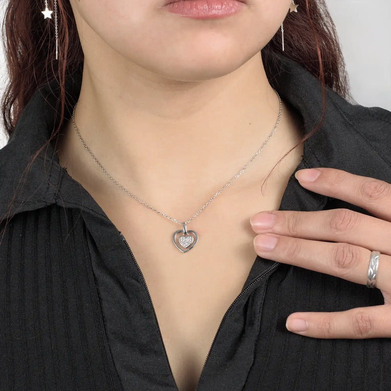 Collar plata Corazón Amelie