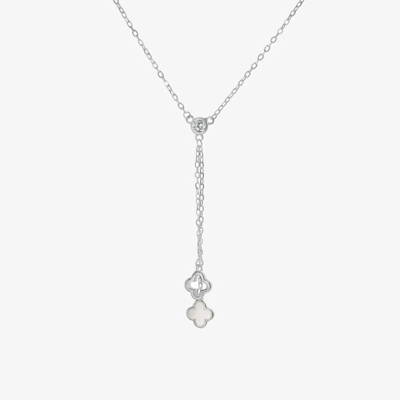 Collar plata Trébol Duet