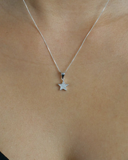 Conjunto plata 925 estrellado