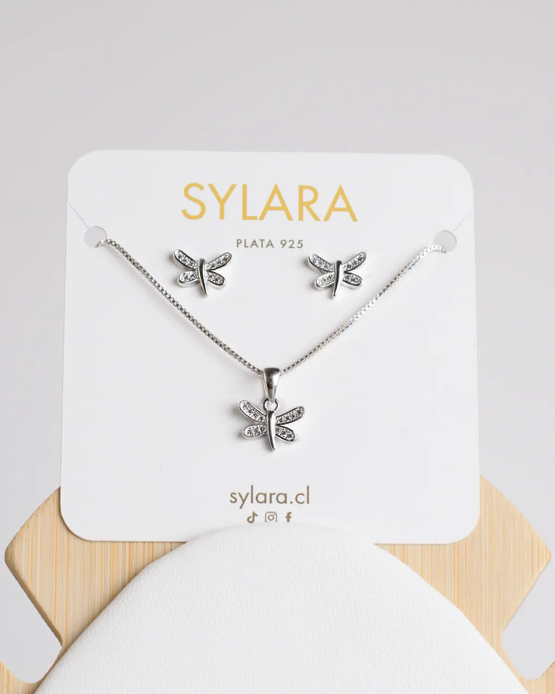 Conjunto plata Libelula