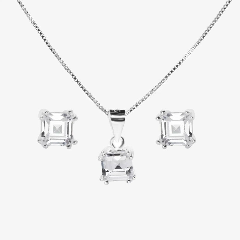 Conjunto plata Bianca
