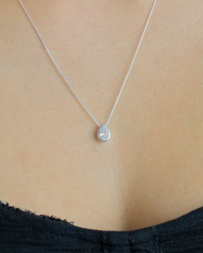 Collar plata 925 gota brillante