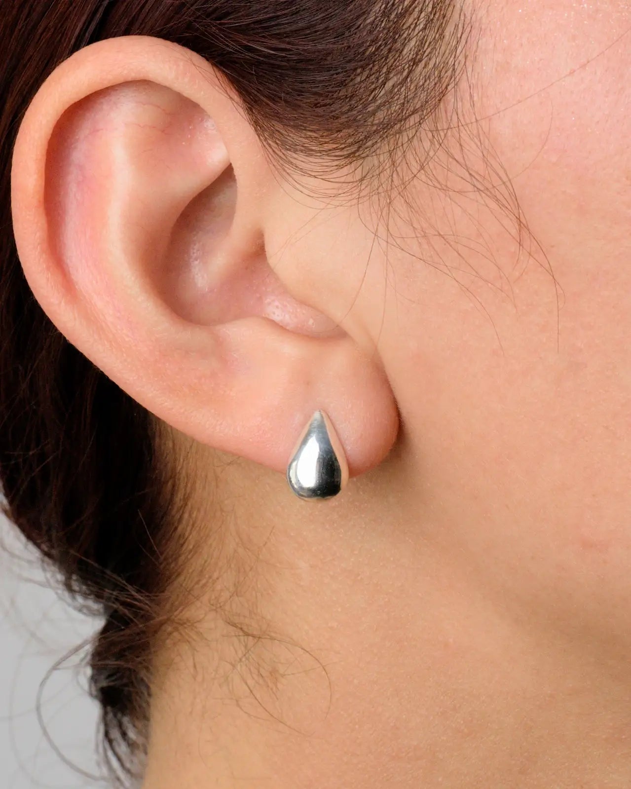 Aros plata 925 gota lisa pequeños