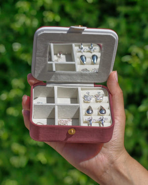 Joyero de viaje mediano con espejo sylara