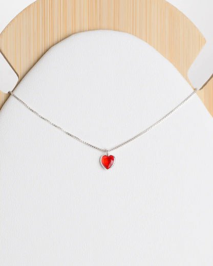 Collar plata Ambar Red