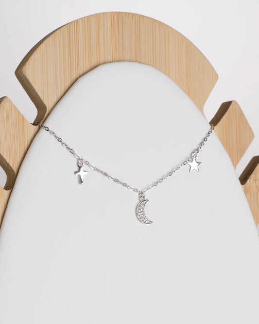 Collar plata 925 trilogía nocturna