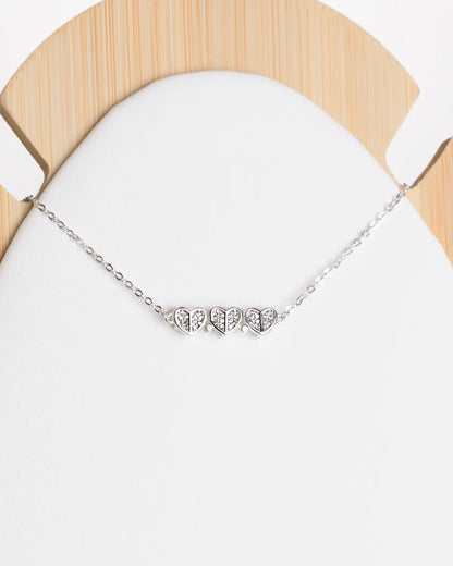 Collar plata Trébol de Corazones