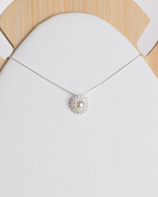 Collar plata 925 sol perlado