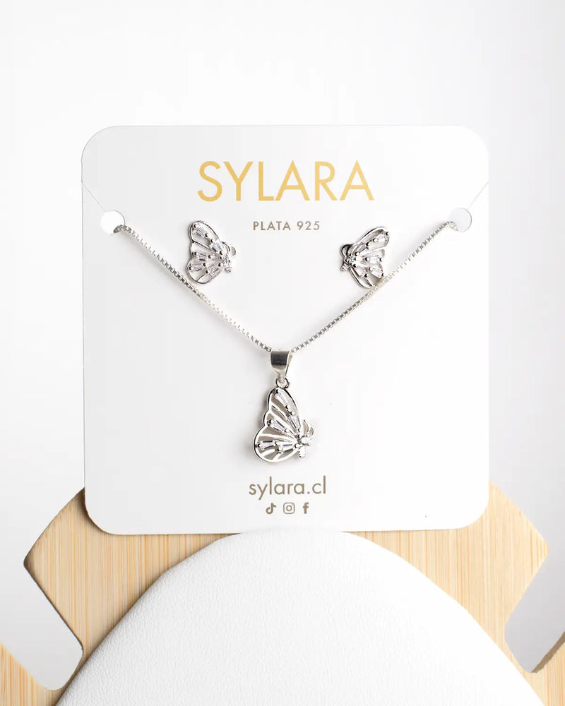 Conjunto plata Mariposa