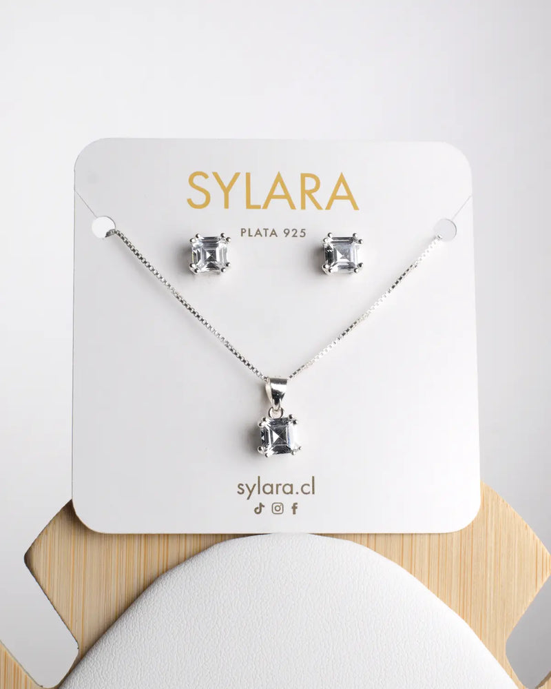 Conjunto plata Bianca
