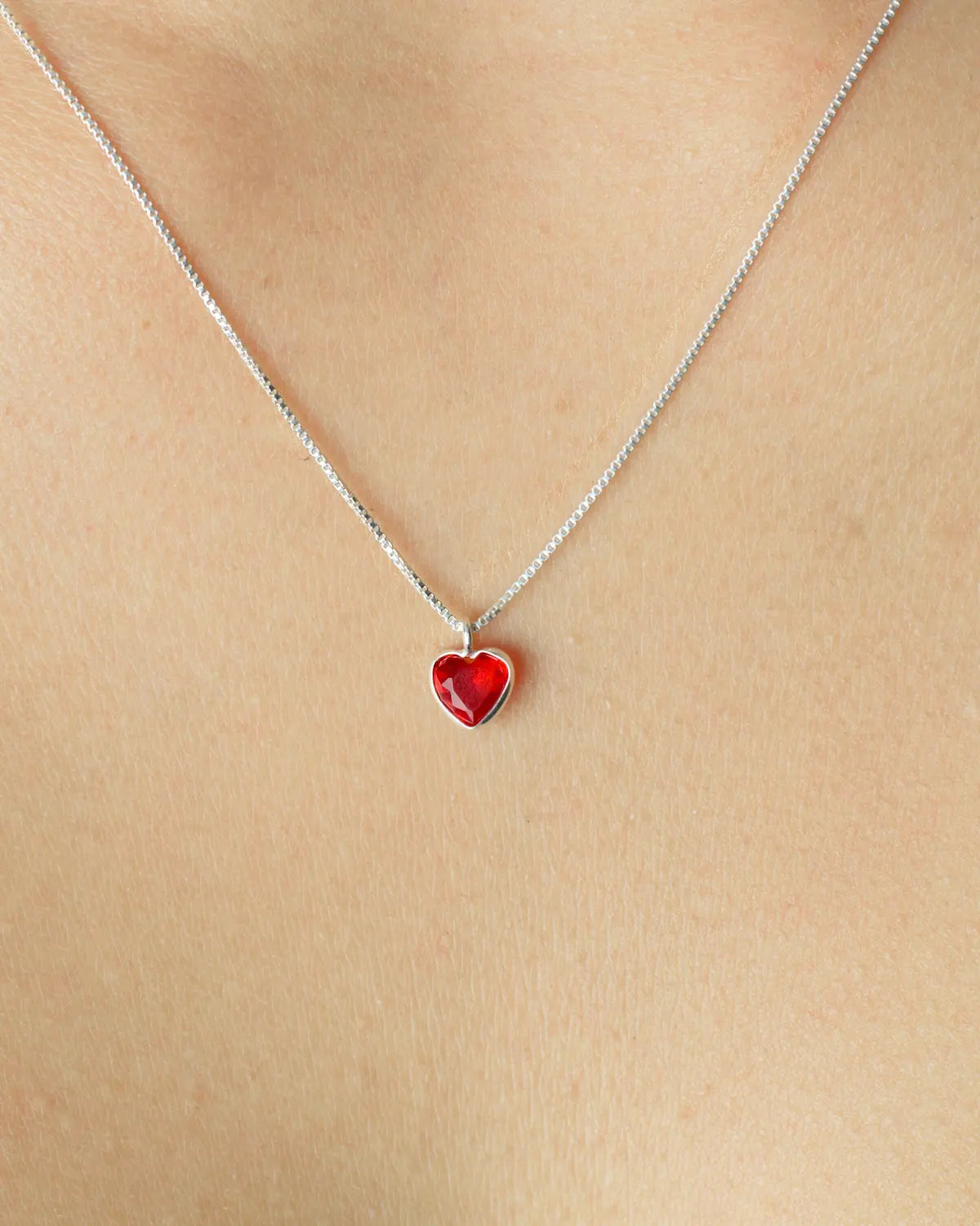 Collar plata Ambar Red