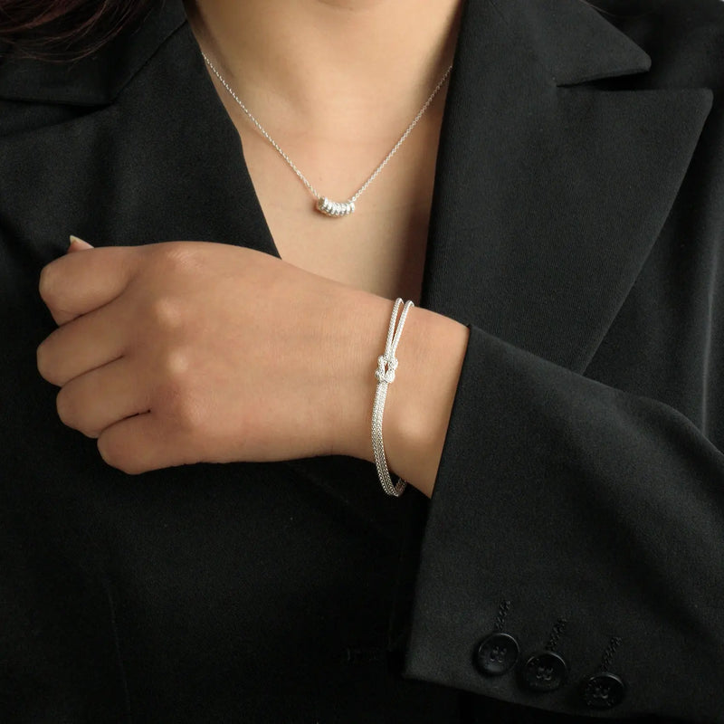Pulsera plata Knot Duet