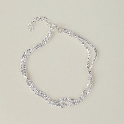 Pulsera plata 925 Knot Duet para mujer