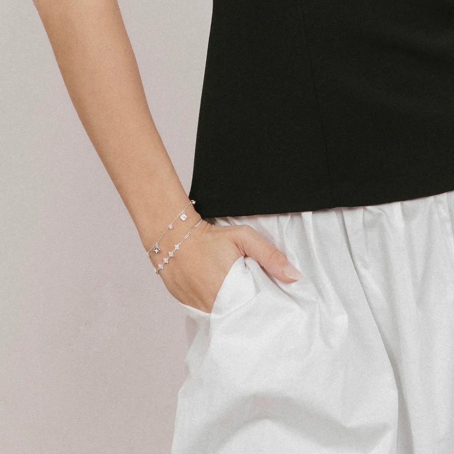 Pulsera plata para mujer Blossom Belt