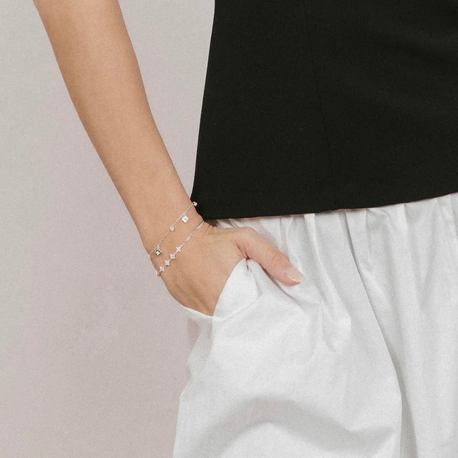 Pulsera plata para mujer Blossom Belt