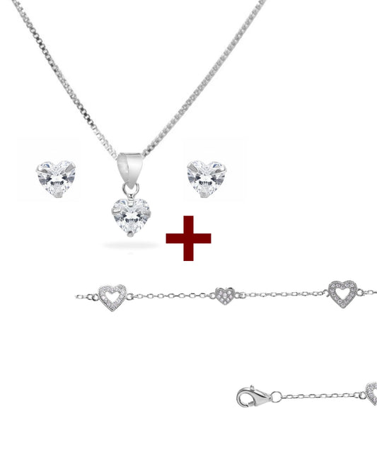 Set 1 plata 925 Amor Esencial