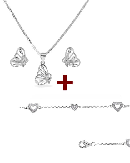 Set 4 plata 925 Amor Natural