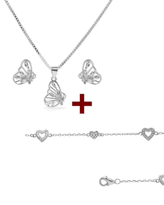 Set 4 plata 925 Amor Natural