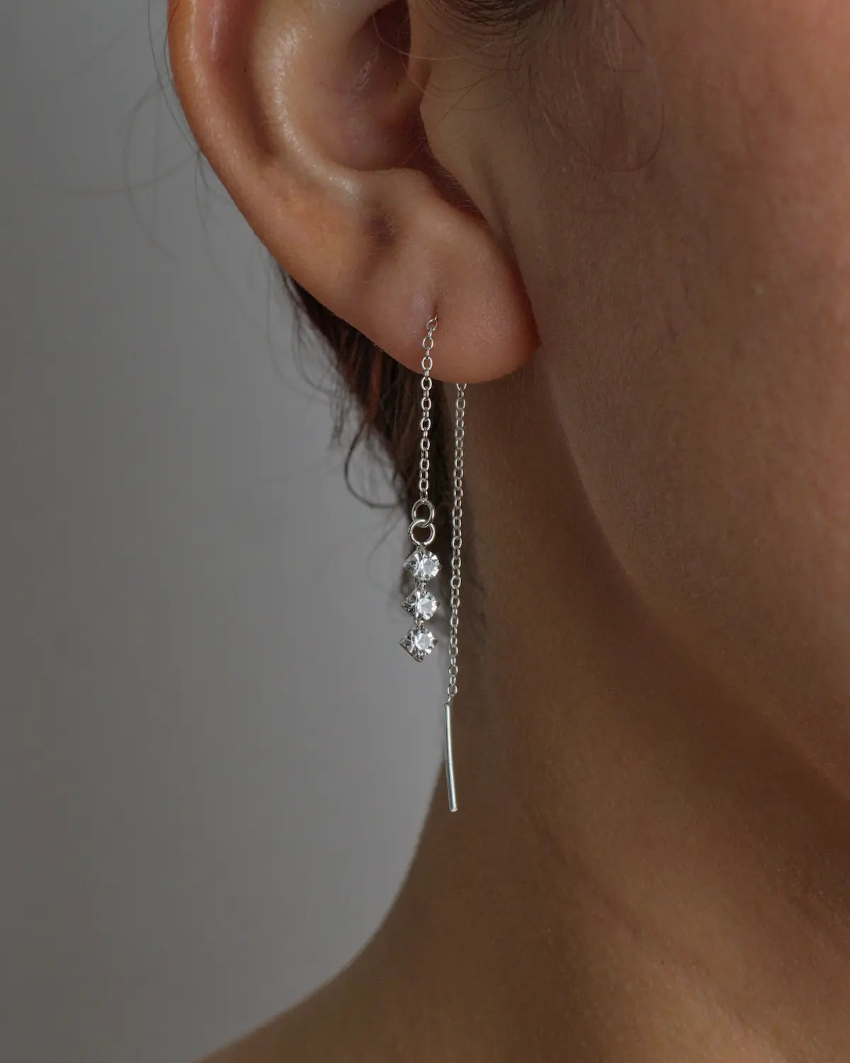 Aros plata 925 colgante circón