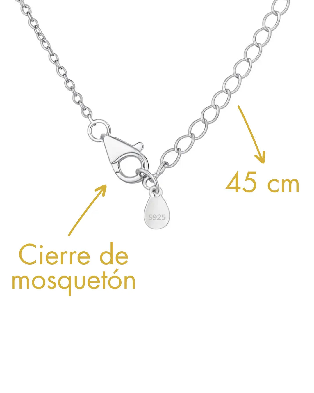 Collar plata 925 trilogía nocturna