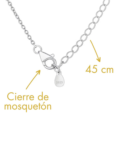 Collar plata 925 trilogía nocturna