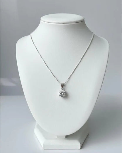 Collar plata 925 punto luz blanco