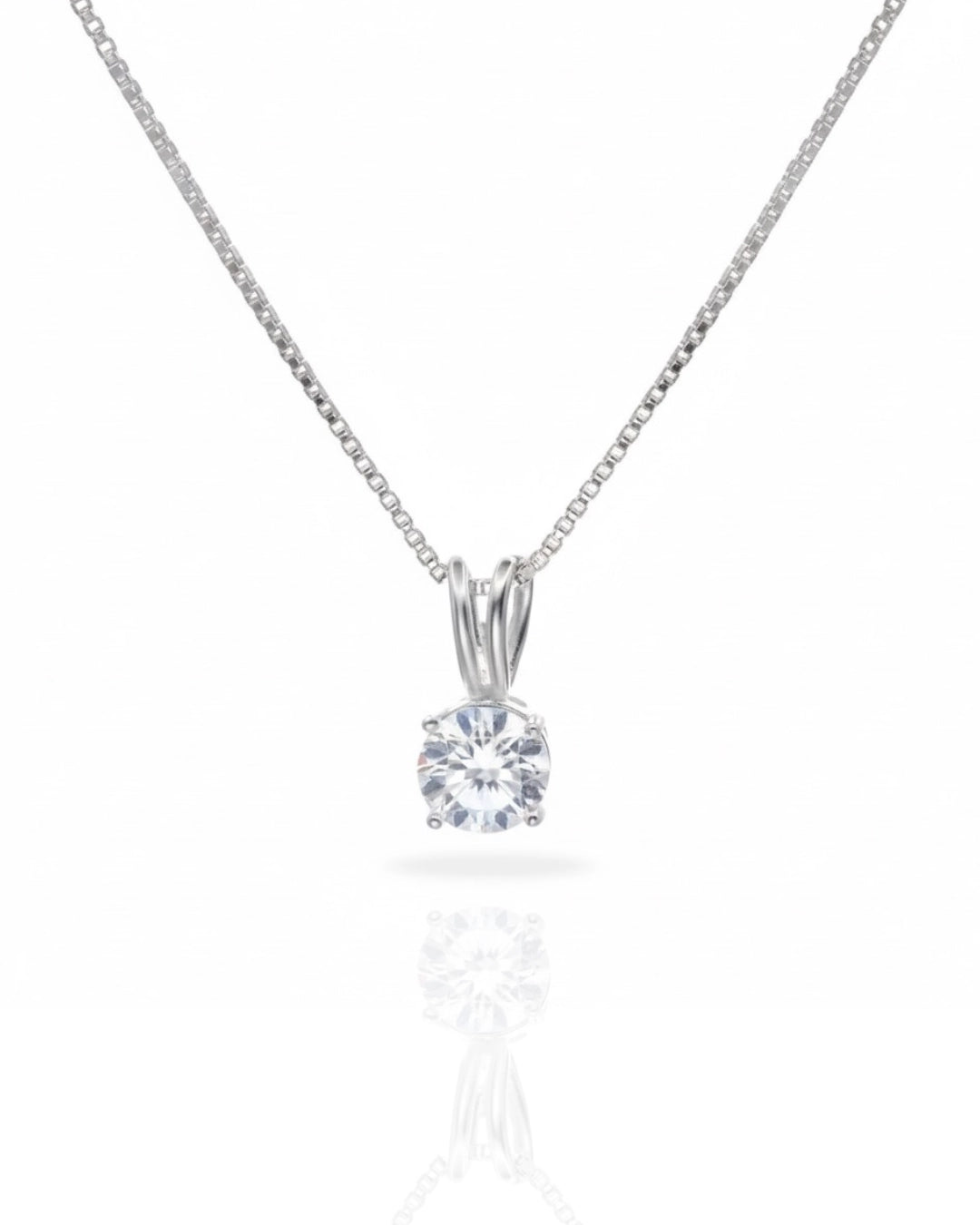 Collar plata 925 punto de luz delicado