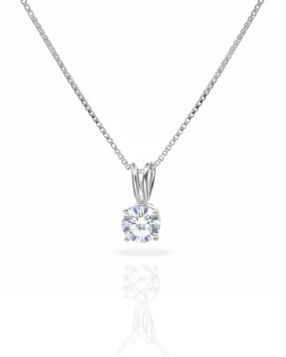 Collar plata 925 punto de luz delicado