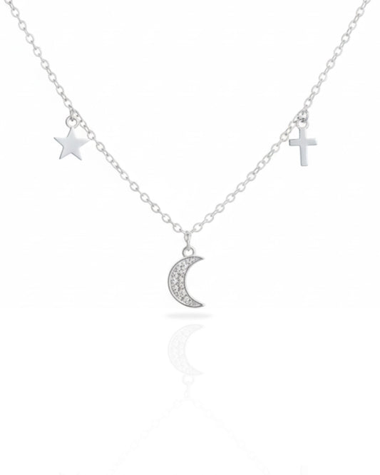 Collar plata 925 trilogía nocturna