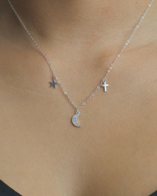 Collar plata 925 trilogía nocturna