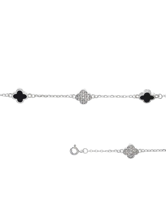 Pulsera plata 925 estilo van cleef