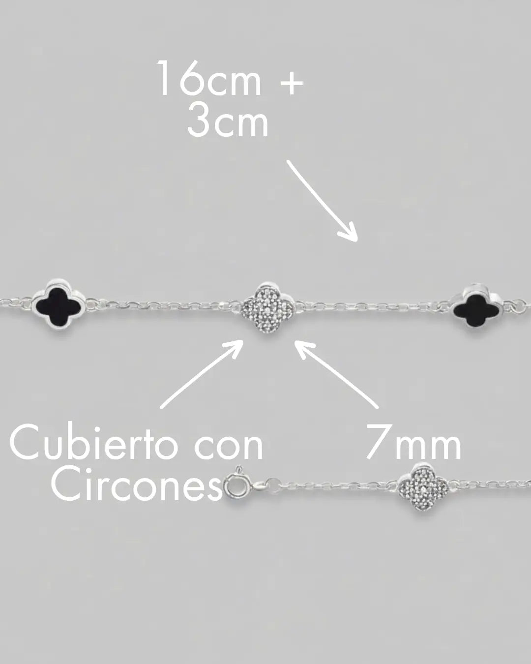 Pulsera plata 925 estilo van cleef
