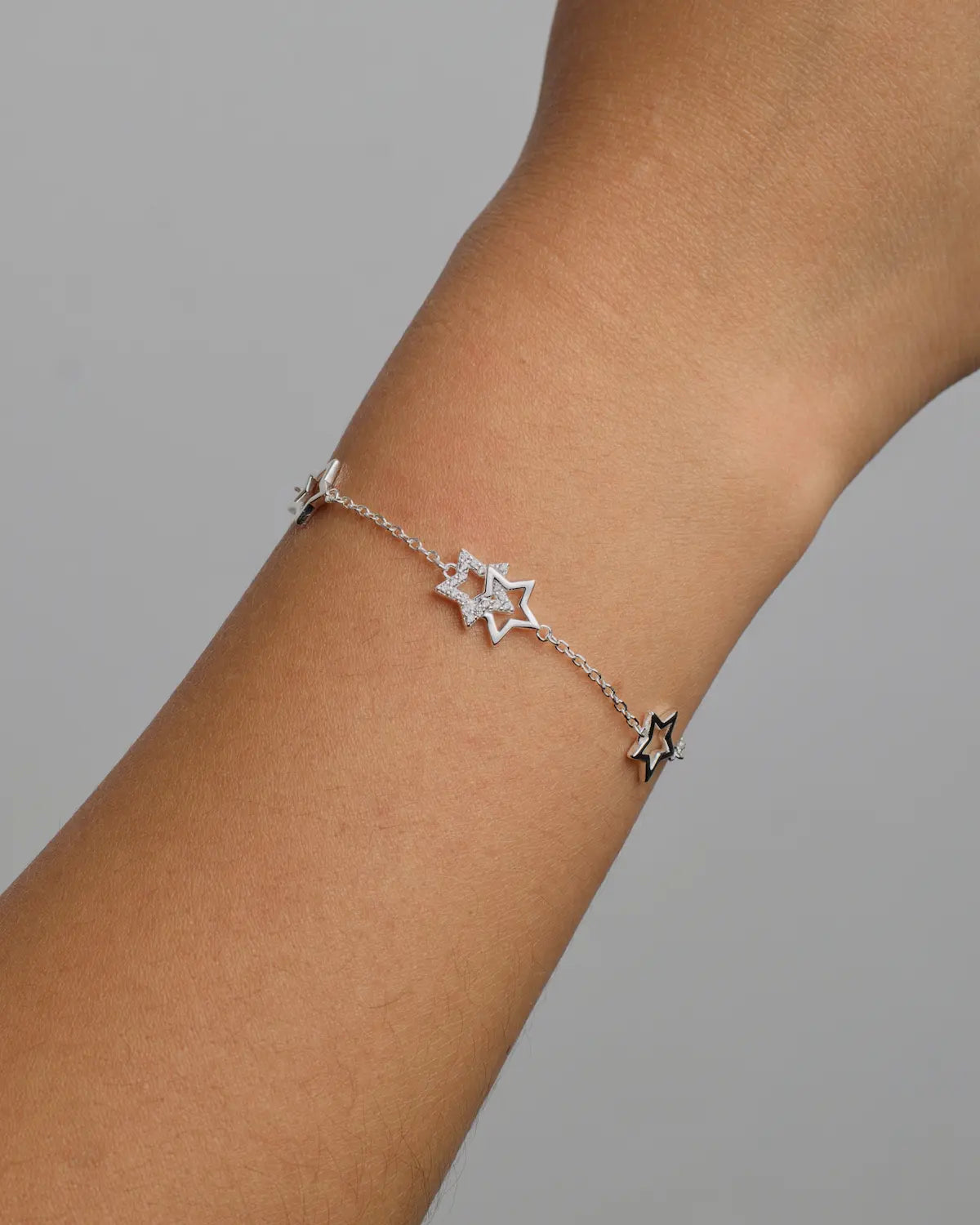 Pulsera plata 925 estrellada