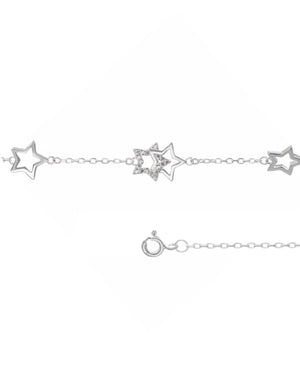 Pulsera plata 925 estrellada