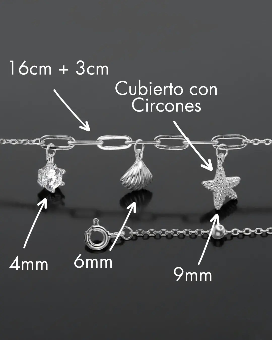 Pulsera plata 925 inspiración marina