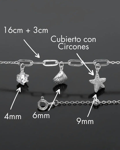 Pulsera plata 925 inspiración marina