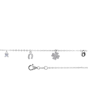 Pulsera plata 925 multiamuletos