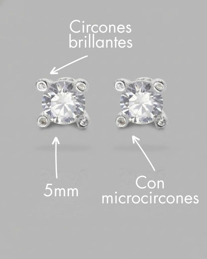 Aros plata 925 circón y micro circones
