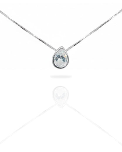 Collar plata 925 gota brillante